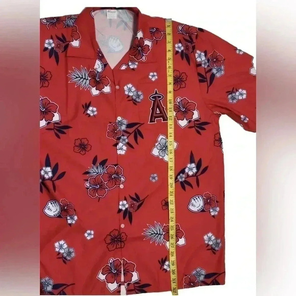 Los Angeles Anaheim Angel Hawaiian Aloha Shirt XL - Picture 5 of 5